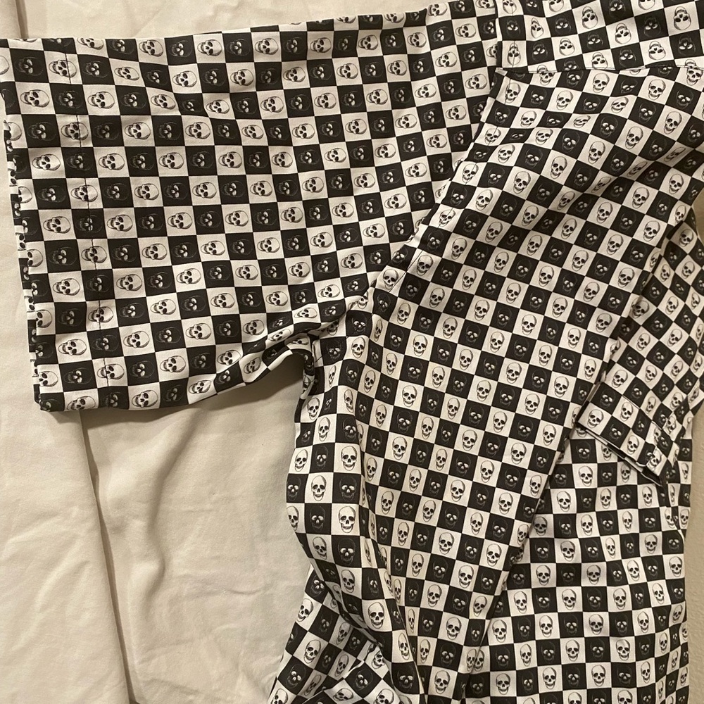 SHIRT NEW Maceoo Gallileo gingham skull Luxe Paris L - Picture 10 of 14